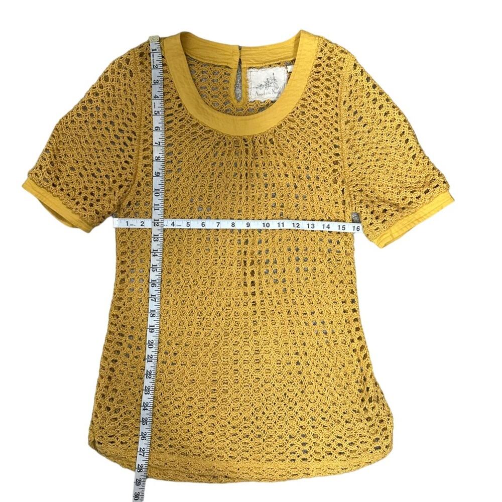 Anthropologie Angel of the North Senoia Crochet Sweater Top Size Small - Picture 4 of 9